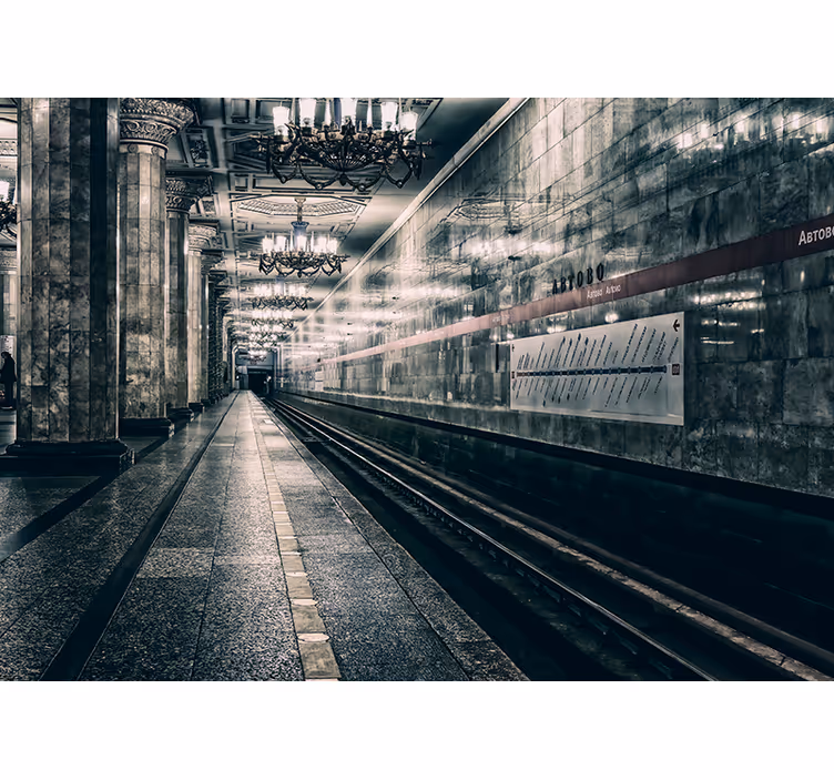 Blind grey metro platform - TenStickers