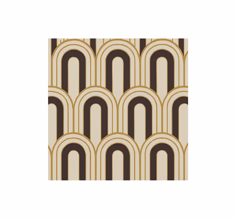 Retro roller blind 1970s art deco arches - TenStickers