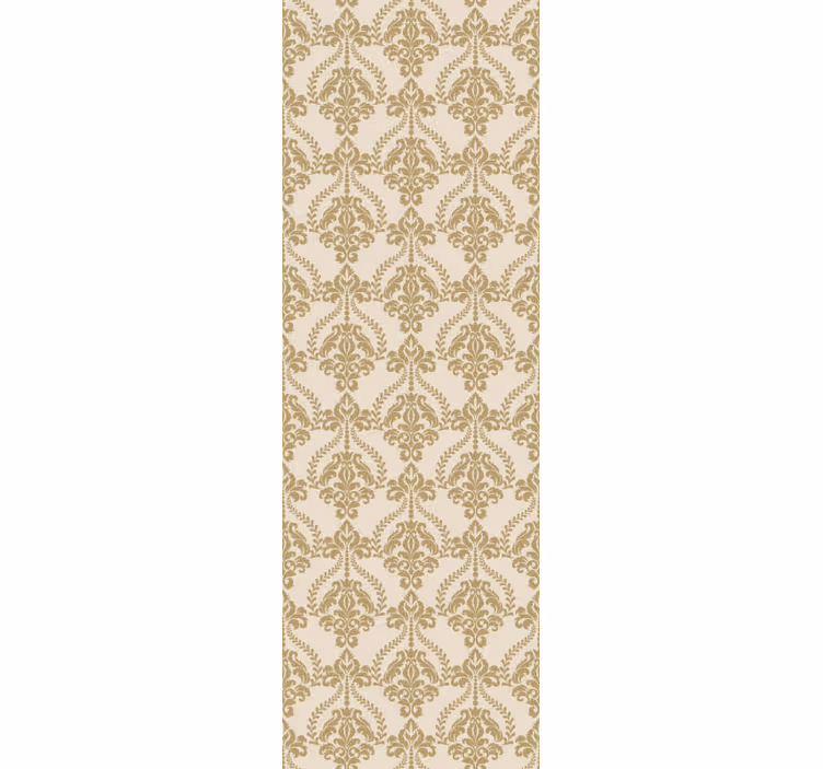 Retro roller blind with floral beige design - TenStickers