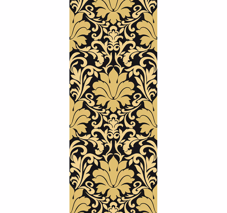 Retro roller blind with elegant damask design - TenStickers