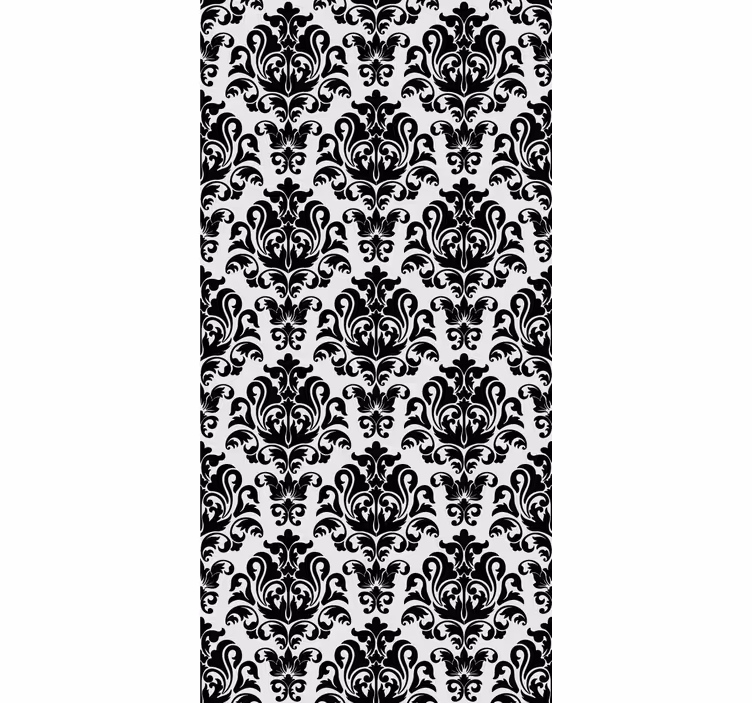 Retro roller blind elegant monochrome design - TenStickers