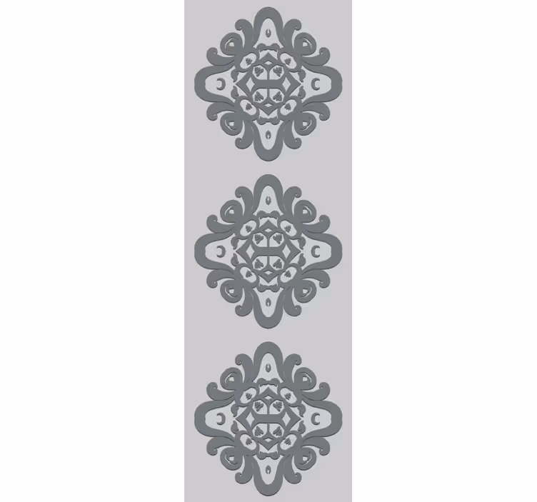 Retro roller blind with detailed floral designs - TenStickers