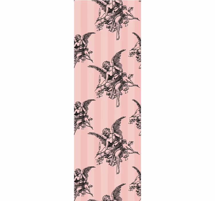 Retro roller blind baroque angels design - TenStickers