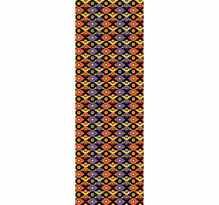 Retro roller blind retro circles design - TenStickers