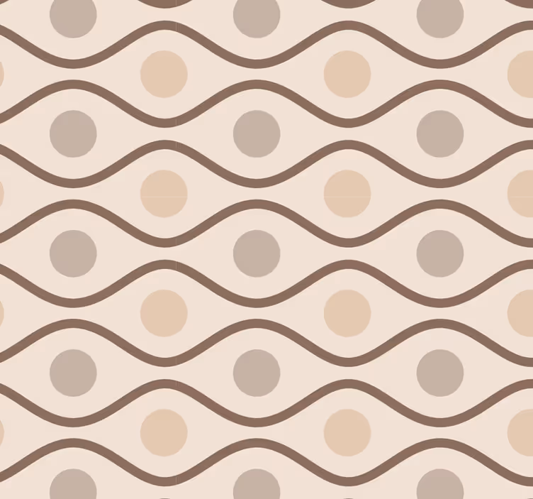 Retro roller blind in 70s beige style - TenStickers