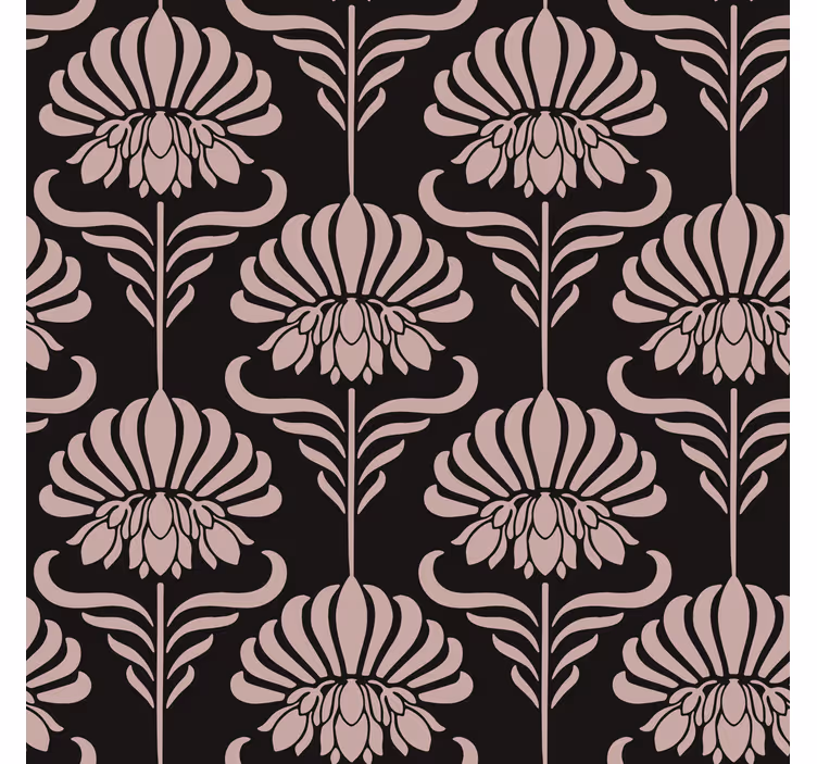 Retro roller blind with art nouveau motifs - TenStickers