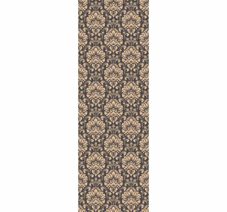 Retro roller blind design golden baroque - TenStickers