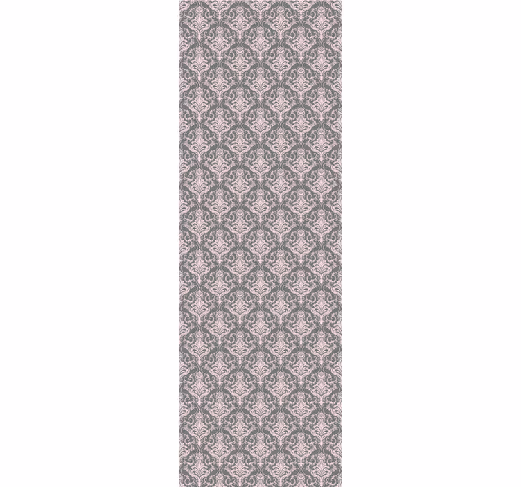Retro roller blind in dark gray and pink lines - TenStickers