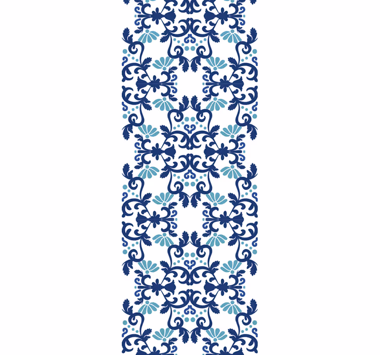 Retro roller blind classic vintage damask design - TenStickers