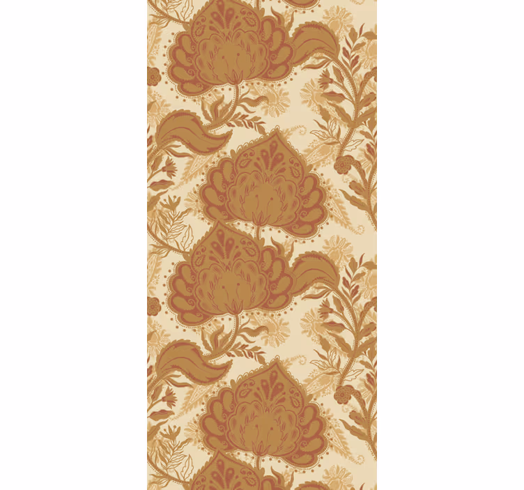Retro roller blind floral damask design - TenStickers