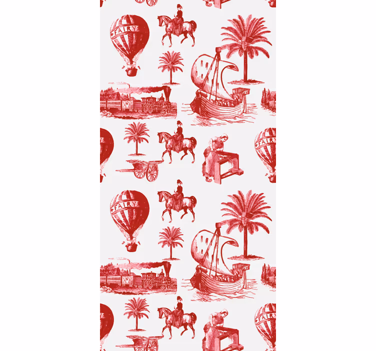 Retro roller blind featuring french vintage balloons - TenStickers