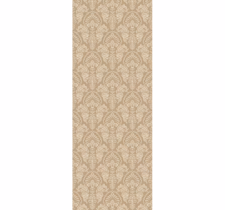 Retro roller blind beige damask design - TenStickers