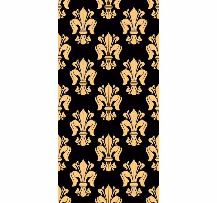 Retro roller blind with fleur-de-lis design - TenStickers