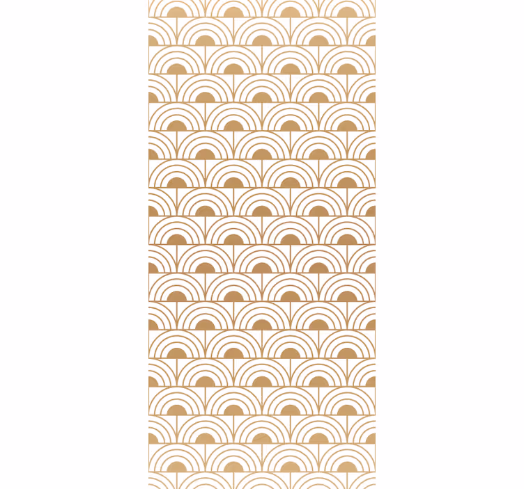 Retro roller blind with gold gradient arc pattern - TenStickers