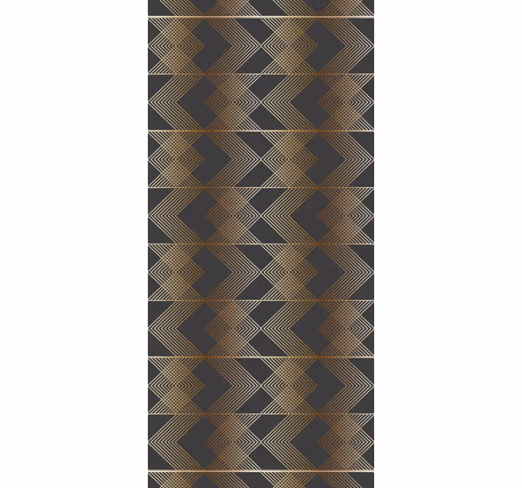 Retro roller blind with golden gradient lines pattern - TenStickers