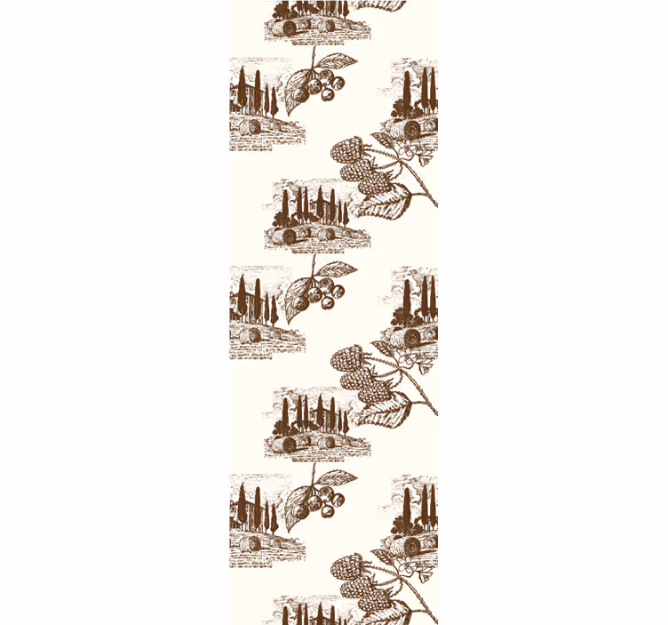 Retro roller blind in french provincial pattern - TenStickers