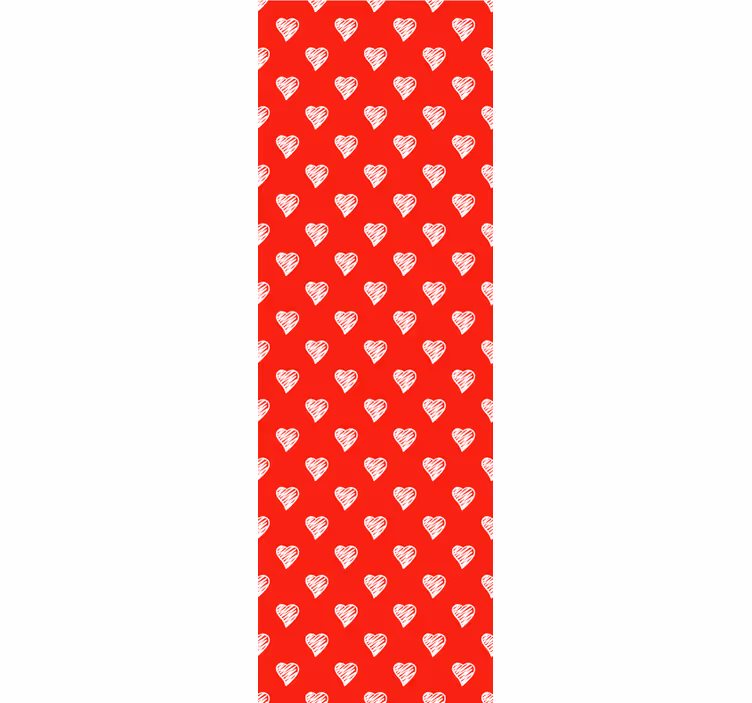 Retro roller blind seamless heart pattern design - TenStickers