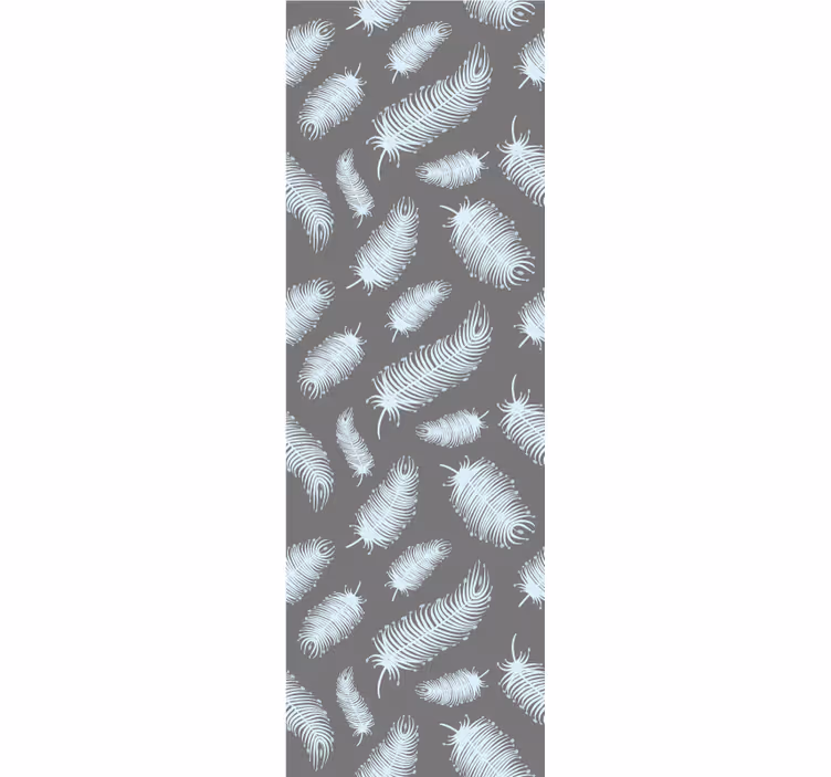 Retro roller blind boho feathers on dark background - TenStickers