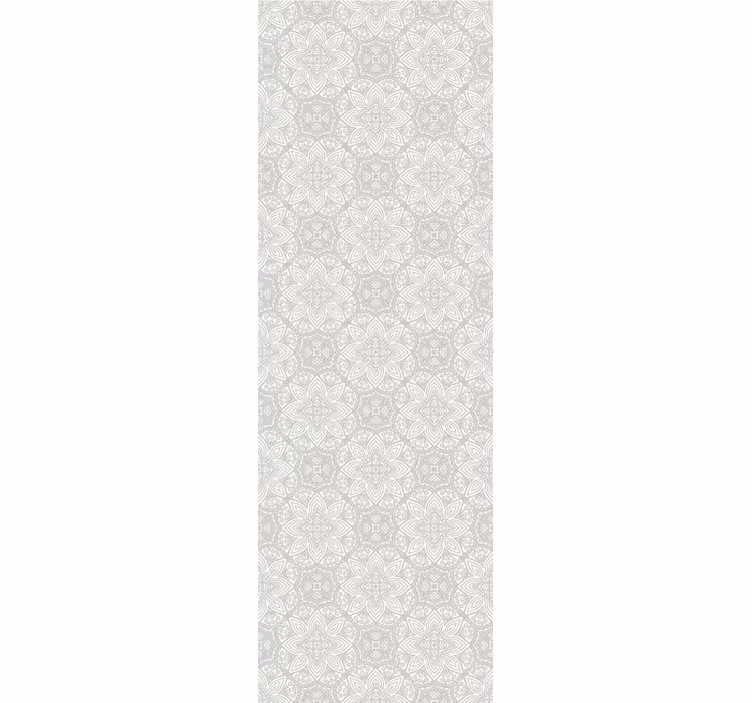 Retro roller blind in gray ethnic pattern design - TenStickers