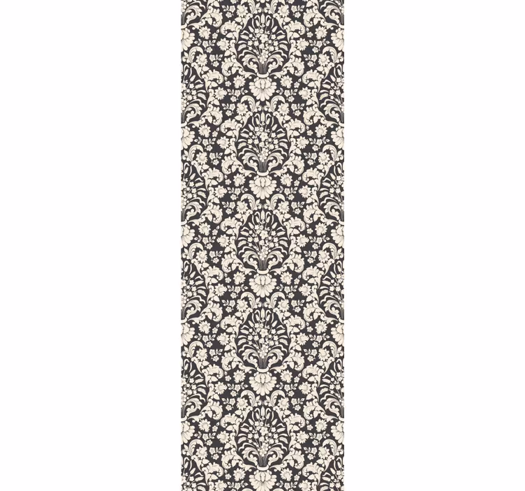 Retro roller blind with floral detail pattern - TenStickers