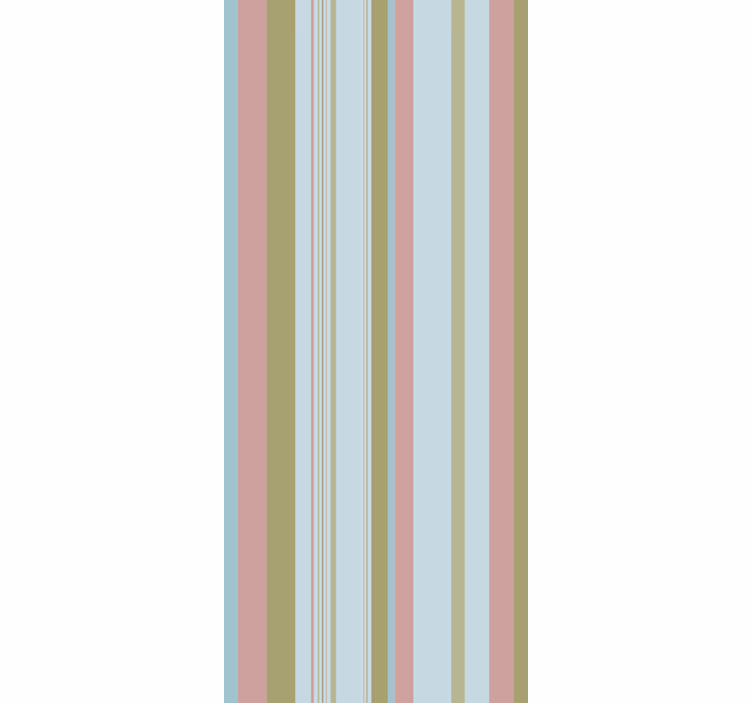 Retro roller blind blue and green 80s stripes - TenStickers