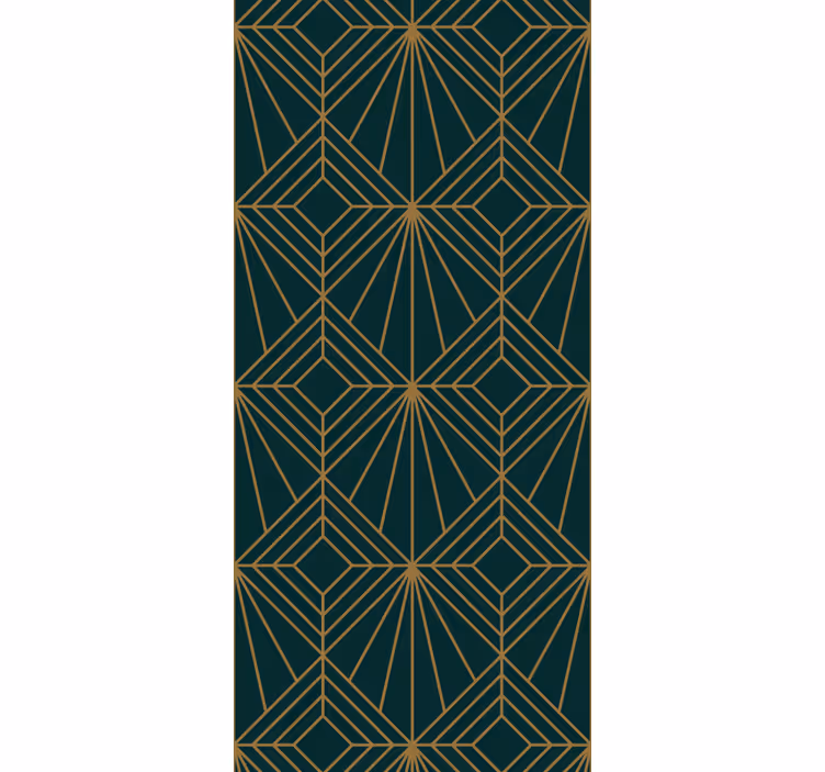 Retro roller blind with turquoise diamond decor - TenStickers