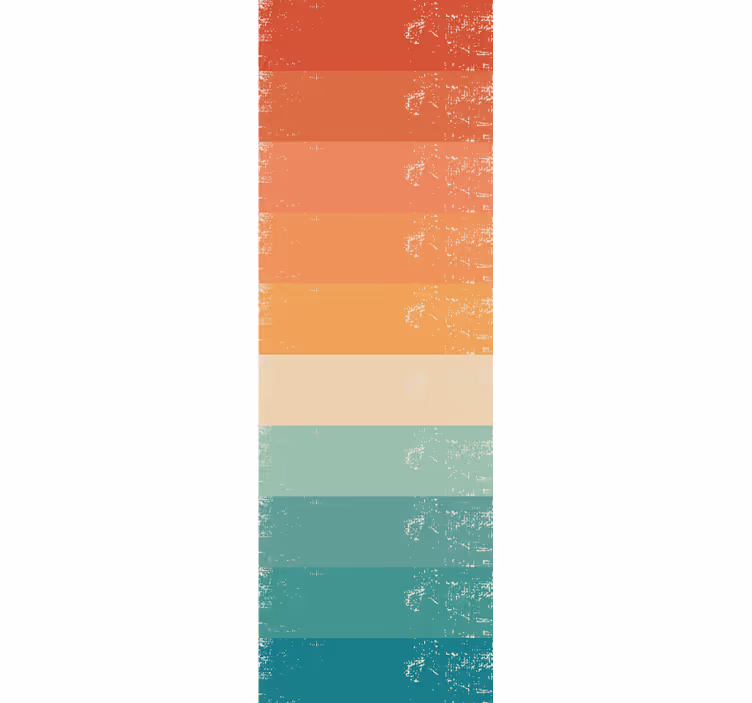 Retro roller blind in retro striped rainbow - TenStickers