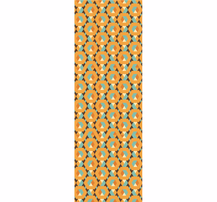 Retro roller blind geometric tranquil shapes - TenStickers