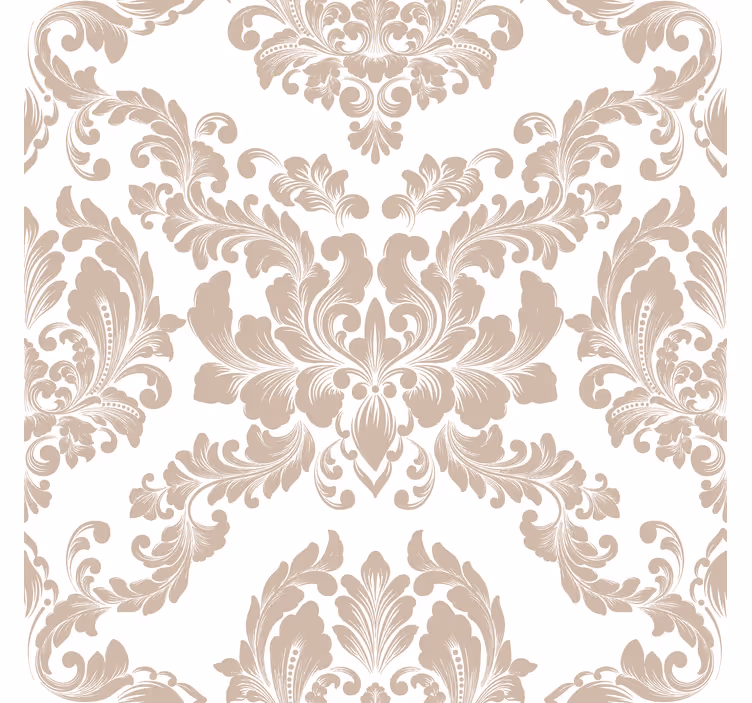Retro roller blind with damask design - TenStickers