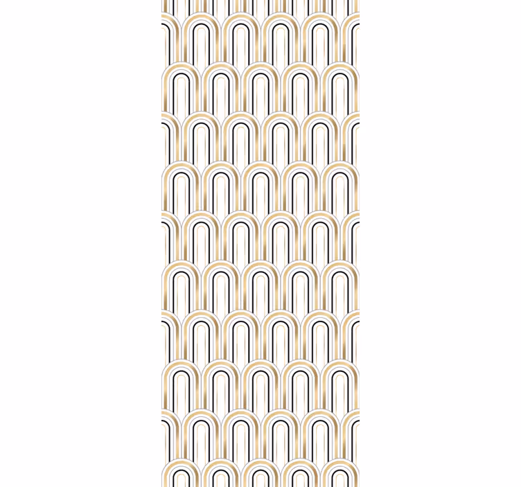 Retro roller blind art deco geometric design - TenStickers