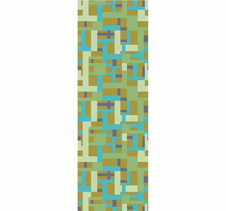 Retro roller blind in colorful retro rectangle pattern - TenStickers