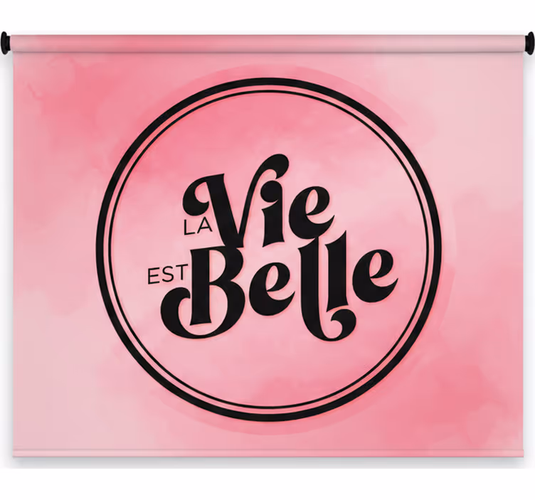 Blind pink black text on pink background - TenStickers