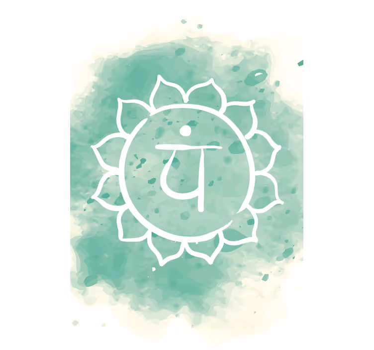 Living room blind with beautiful heart chakra design - TenStickers