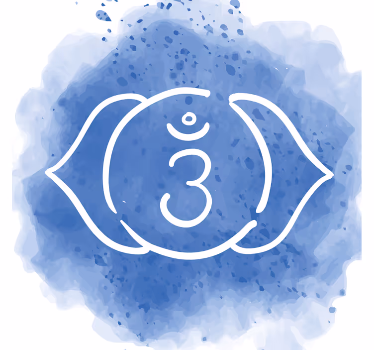 Living room blind with third eye chakra design - TenStickers