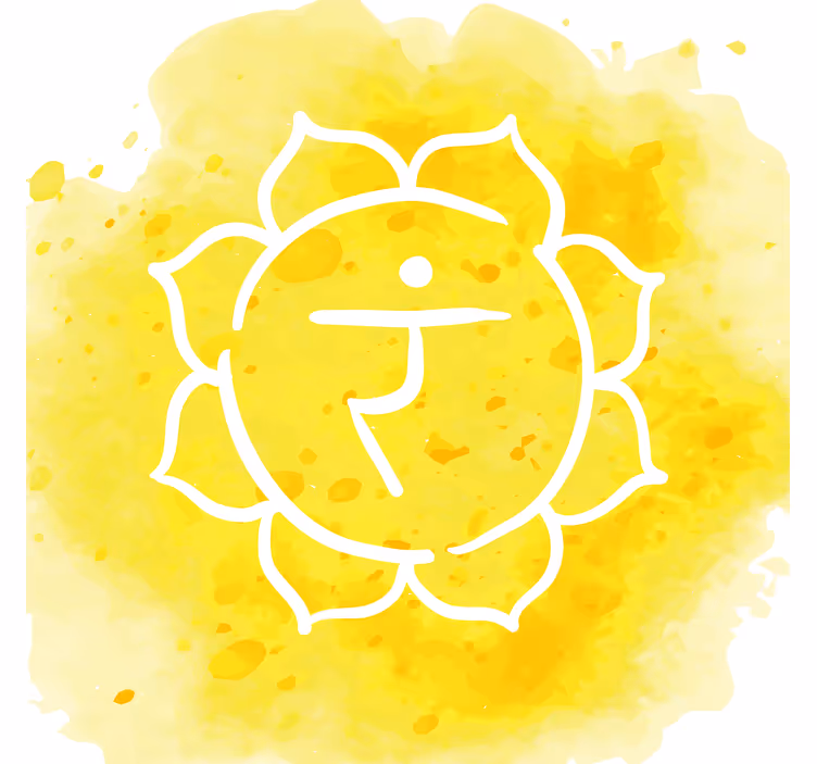 Living room blind with solar plexus chakra design - TenStickers