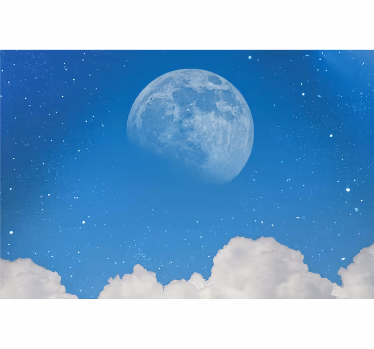 Living room blind little moon view - TenStickers
