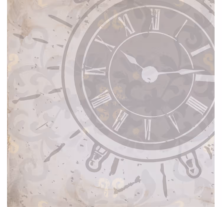 Living room blind white shabby chic clock with words - TenStickers