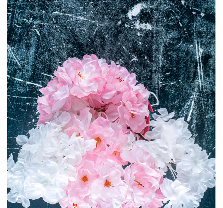 Living room blind in pink shabby chic floral design - TenStickers