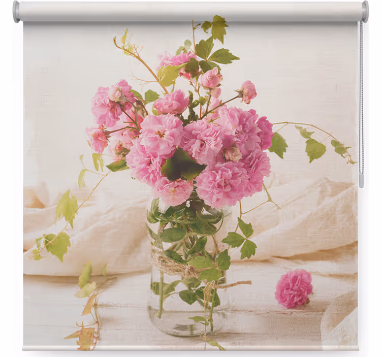 Living room blind with fading roses design - TenStickers