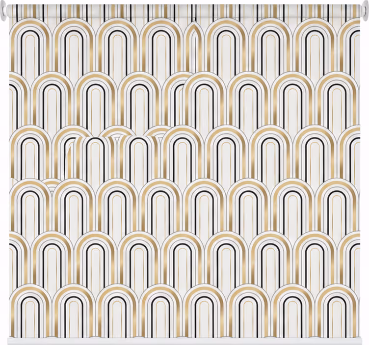 Living room blind with art deco geometric design - TenStickers