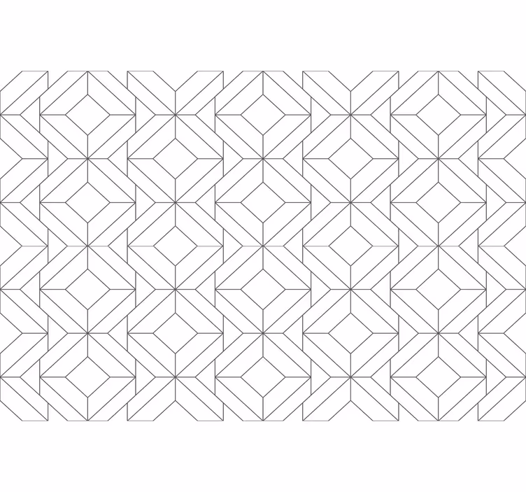 White window blind white japandi geometric design - TenStickers