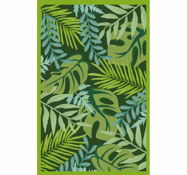 Blind bedroom with tropical foliage design - TenStickers