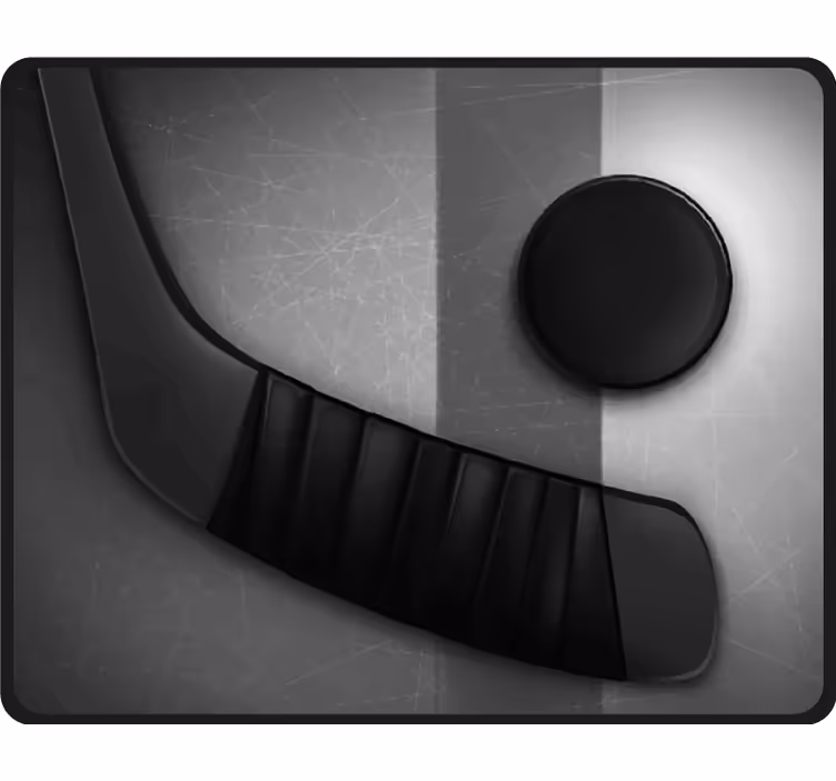 Blind bedroom realistic ice hockey experience - TenStickers