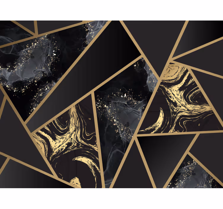 Blind bedroom geometric marble blend - TenStickers