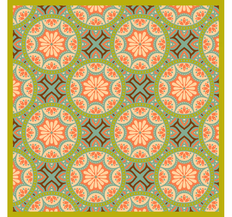 Blind bedroom persian green square - TenStickers