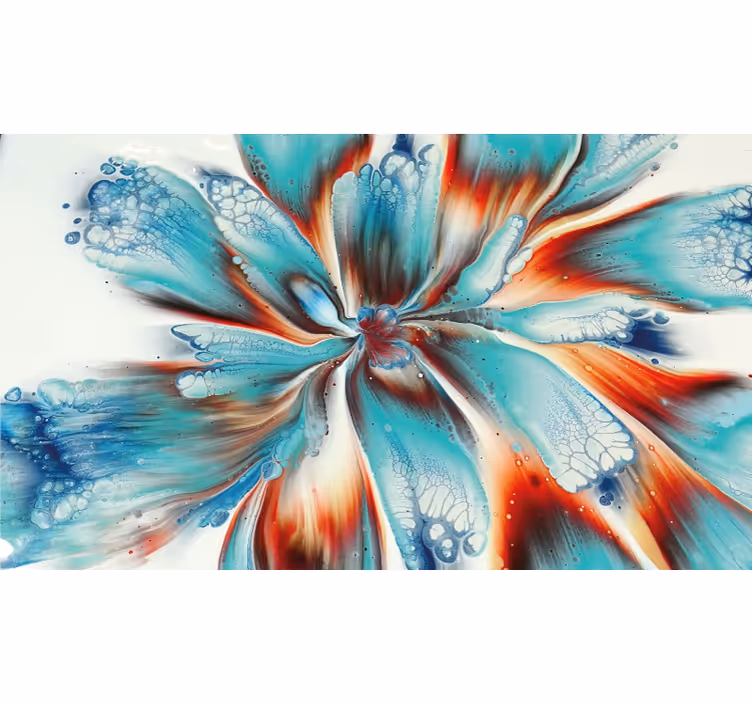 Blind bedroom modern art colorful flowers - TenStickers