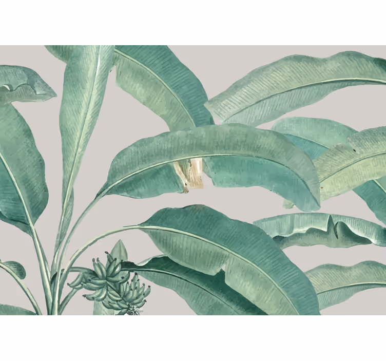 Blind bedroom nordic tropical trees design - TenStickers