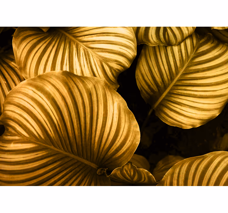 Blind bedroom rustic brown leaves - TenStickers