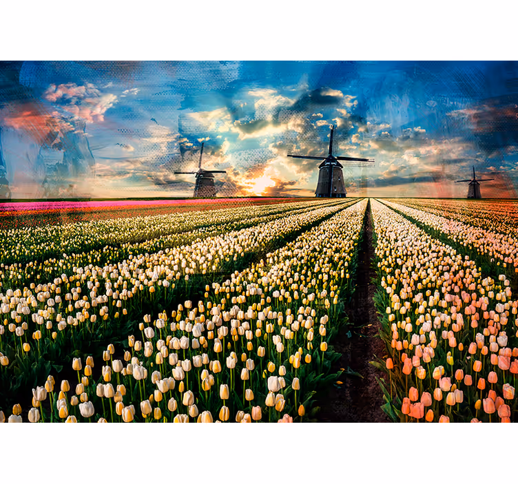 Blind bedroom dutch tulips - TenStickers
