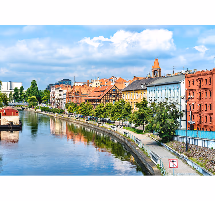 Blind bedroom bydgoszcz river view - TenStickers